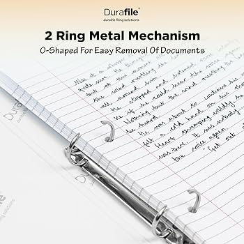 Durafile Ring Binder A4 Files, Buff, Pack Of 10 Folders, Heavy Duty Board Construction Folders