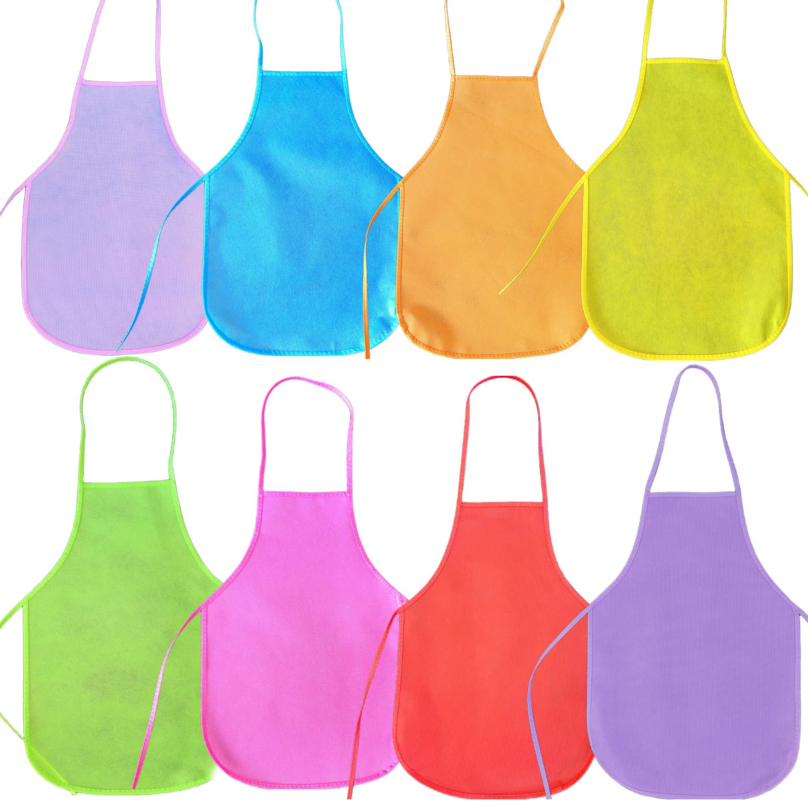 ZQuintuplian 8 Pcs for Kids Painting Apron,Kids Apron,Apron For Kids,Suitable for Kid,Art Classes, Baking, Handicraft Parties, Halloween Costumes and Theatrical Performances