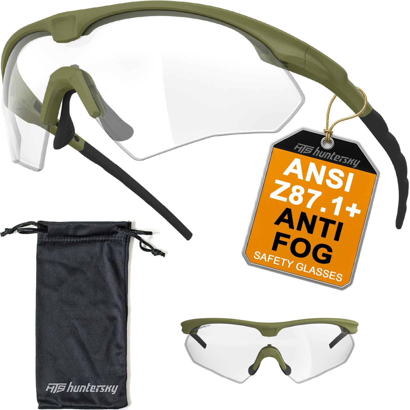 HTS HUNTERSKY S53 anti fog Tactical Shooting Range Safety Glasses Ballistic eye protection Hunting Airsoft Riding Pickleball