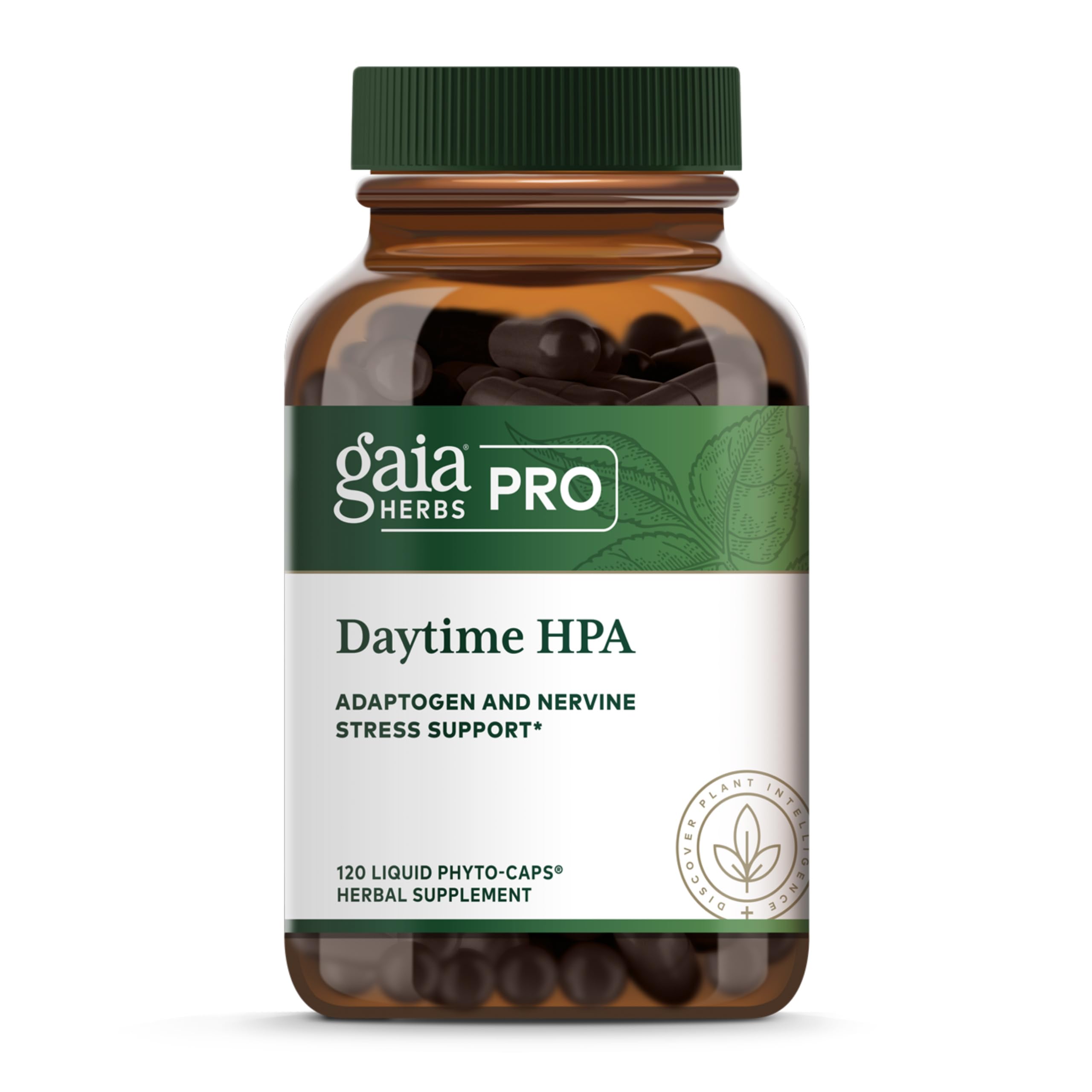 Gaia Herbs HPA Axis Daytime Maintenance Adrenal Support Liquid PhytoCapsules, 120 Count