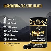 Vista 3 de Gomitas puras de Shilajit del Himalaya – 75% + ácido fúlvico, grado oro de alta potencia – Mezcla para energía, vitalidad y apoyo inmunológico