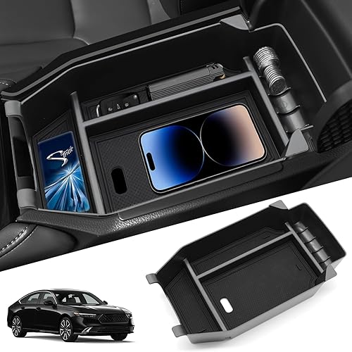 Organizador de consola central para Honda Accord 2023 compatible con Honda Accord 2023 2024 LXEXEX-LSport-LTouring reposabrazos bandejas caja de