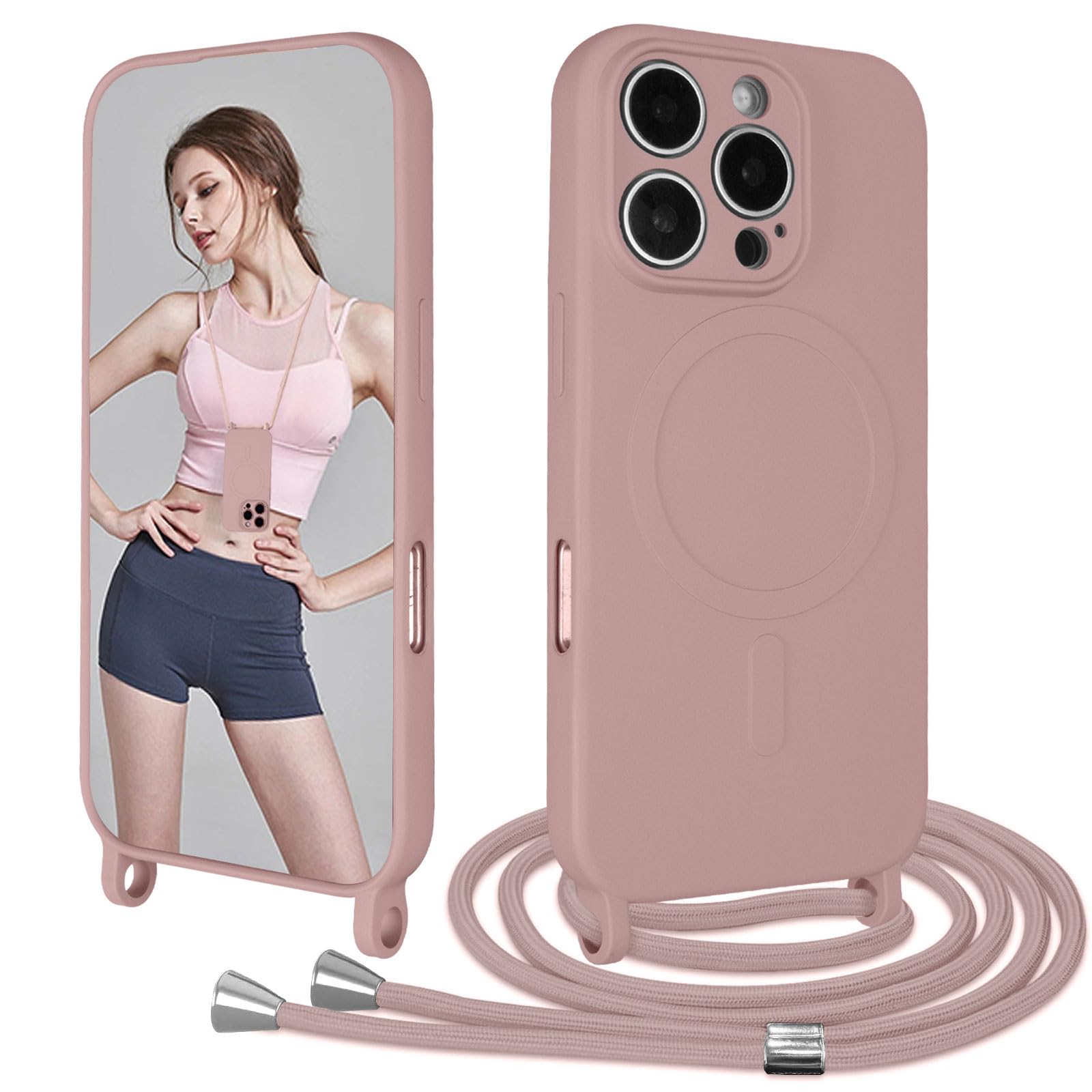 Galful Handykette Handyhülle iPhone 16 Pro Max Magnetische H