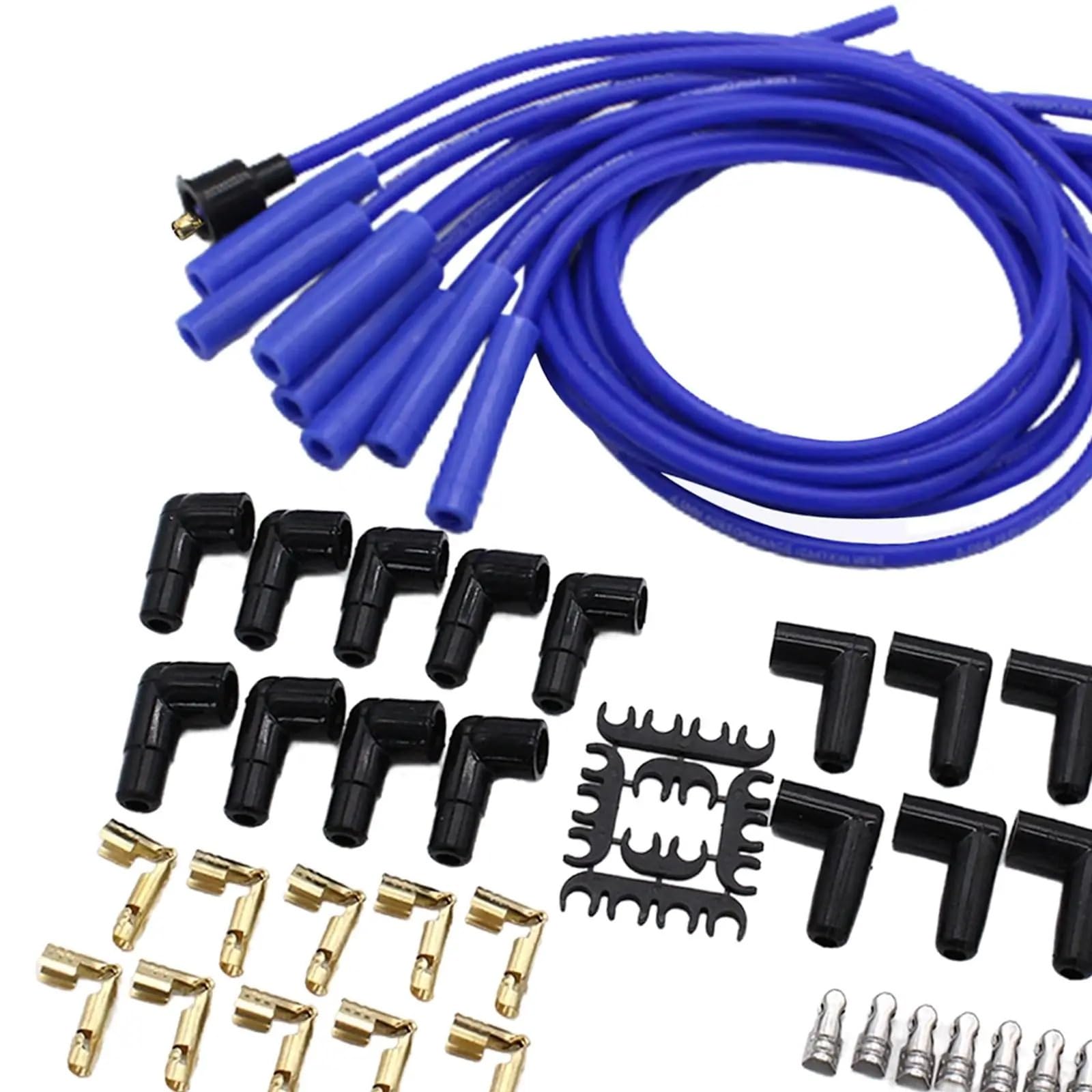 Juego de cables encendido Universal 8mm, Cable bujía, reemplazo automático Compatible accesorios Distribuidor de encendido