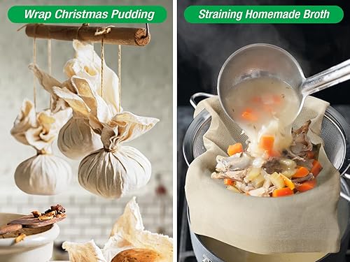 Miniatura 8 de Olicity - Paños de tela para queso de grado 100, de 36 x 36 pulgadas, paño de tela para queso reutilizable con bordes cerrados de malla fina, paño