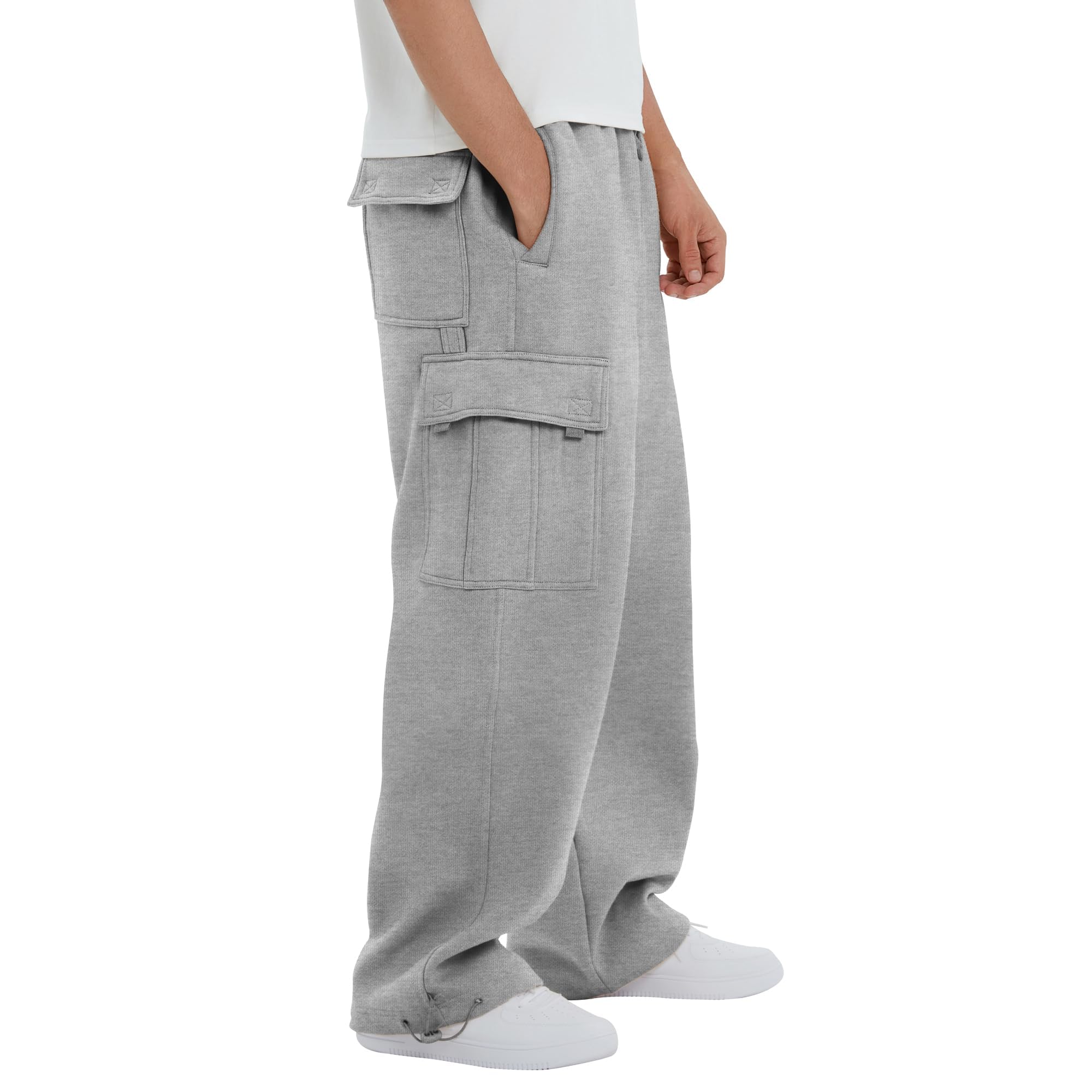 Mens Heavyweight Fleece Cargo Sweatpants