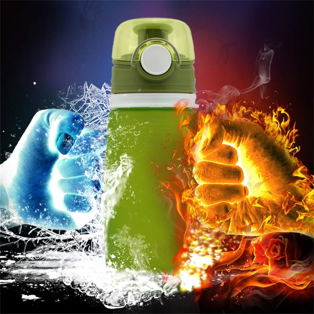 Bottiglia d'Acqua Pieghevole, Portatile for Alpinismo Campeggio Regolabile (5 Colori)
