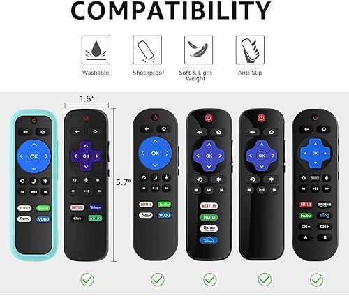 Miniatura 9 de Wevove Roku - Paquete de 3 fundas para control remoto de Roku TV, funda protectora universal que brilla en la oscuridad (blanco brillante, amarillo