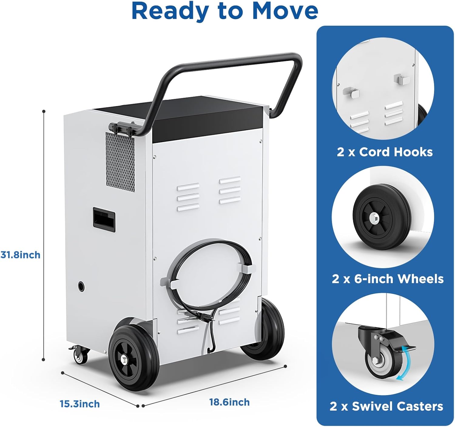 Portable and Durable Commercial Dehumidifier