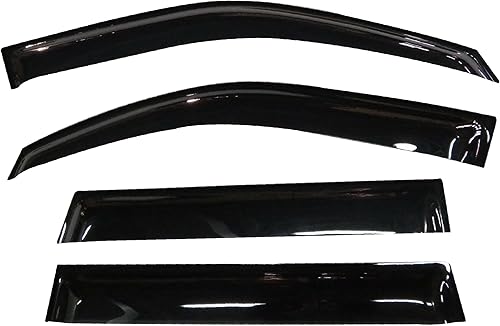 YW AUTO - Ventvisor de canal de salidadeflectores de ventanavisera de ventana  Compatible con Nissan X-Trail 2000-2007, 4 piezas.