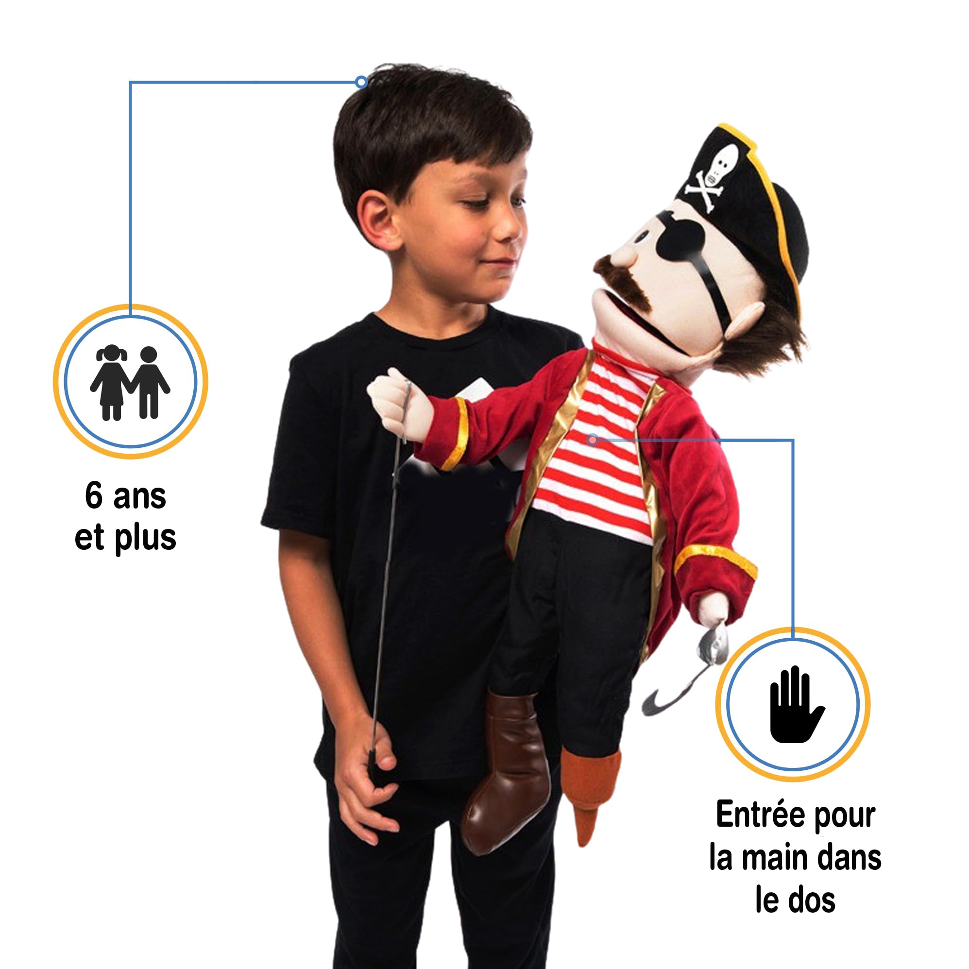 Pirate Kids Full Body Puppets Toys, 25 x 12 x 10 (in.) by Silly Puppets