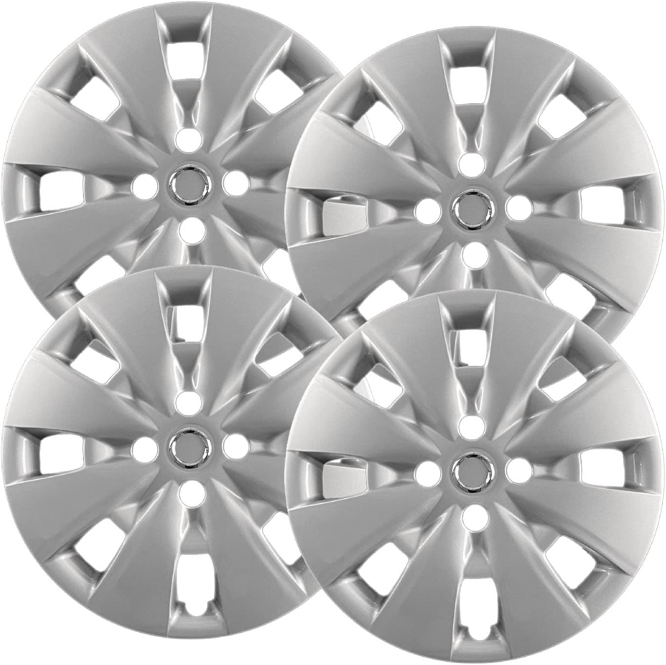 hubcaps. com Calidad Premium Toyota Yaris réplica Hubcaps, 38,1 cm Plata réplica Rueda Cubre