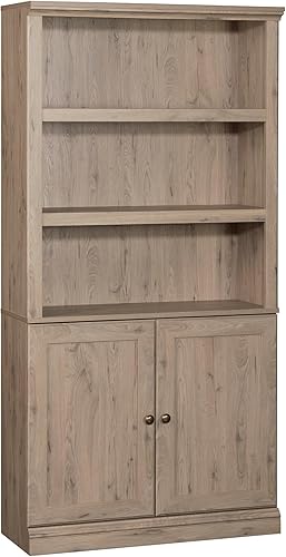 Miniatura 12 de Sauder Select - Estantería para libros, estantería con almacenamiento, biblioteca con puertas y estantes ajustables, en castaño a la tiza Chalked