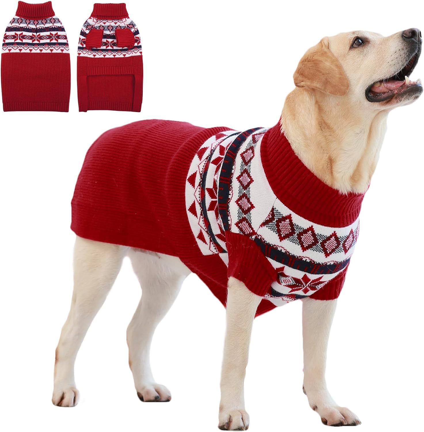 IECOii Maglione per cani extra large, taglia XXXXXL, maglione a collo alto in lana per cani, taglia 5XL, maglioni invernali per animali domestici, maglioni per cani per Dobermann, Dogga tedesca