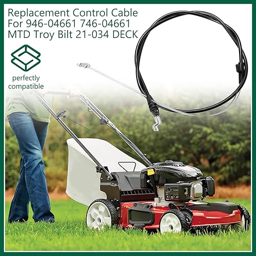 Miniatura 6 de HASMX 946-04661 746-04661 Cable de control de cubierta de 21 pulgadas para Bolens, Brute, Columbia, Craftsman, Huskee, MTD, Murray, Yard Machines,