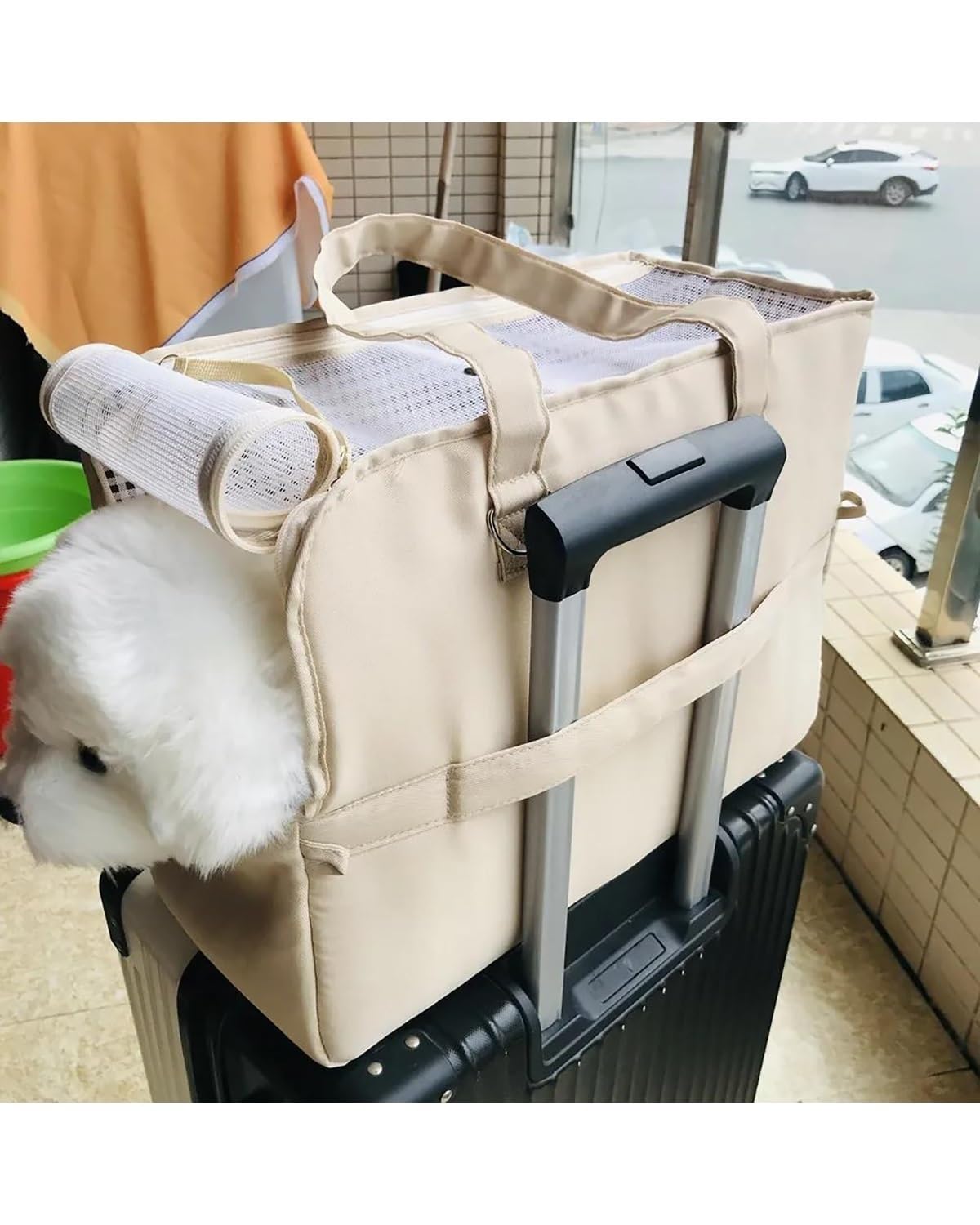Hundesitze für Autos, Hundeautositz-Haustierträger for Katzen Hund Polyethylenschaum Baumwolle Zwischenschicht Hundeträger Katzenträger Auto(Blue)