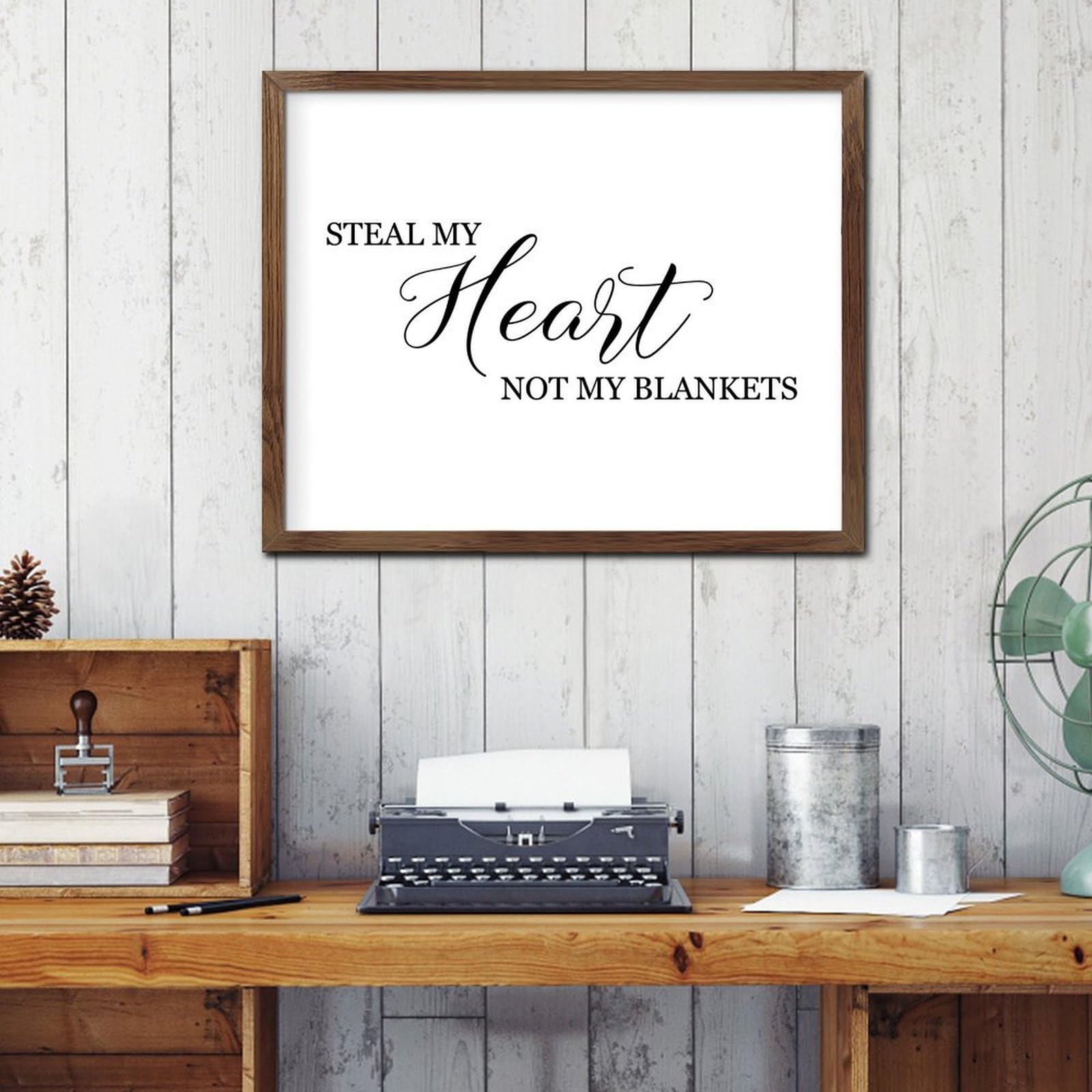 Décoration murale en bois Steal My Heart 40x50 cm pour salon