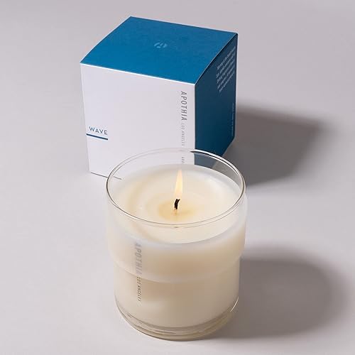 Miniatura 2 de Vela Wave  Pomelo blanco y ozono salado  Velas perfumadas galardonadas con mezcla de cera de soja premium I 60 horas de larga duración I 9 oz I