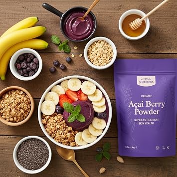 Everyday Superfood Organic Acai Berry Powder 100g | Freez Dried Brazil Origin | No fillers | Use in Frozen Acai Bowl