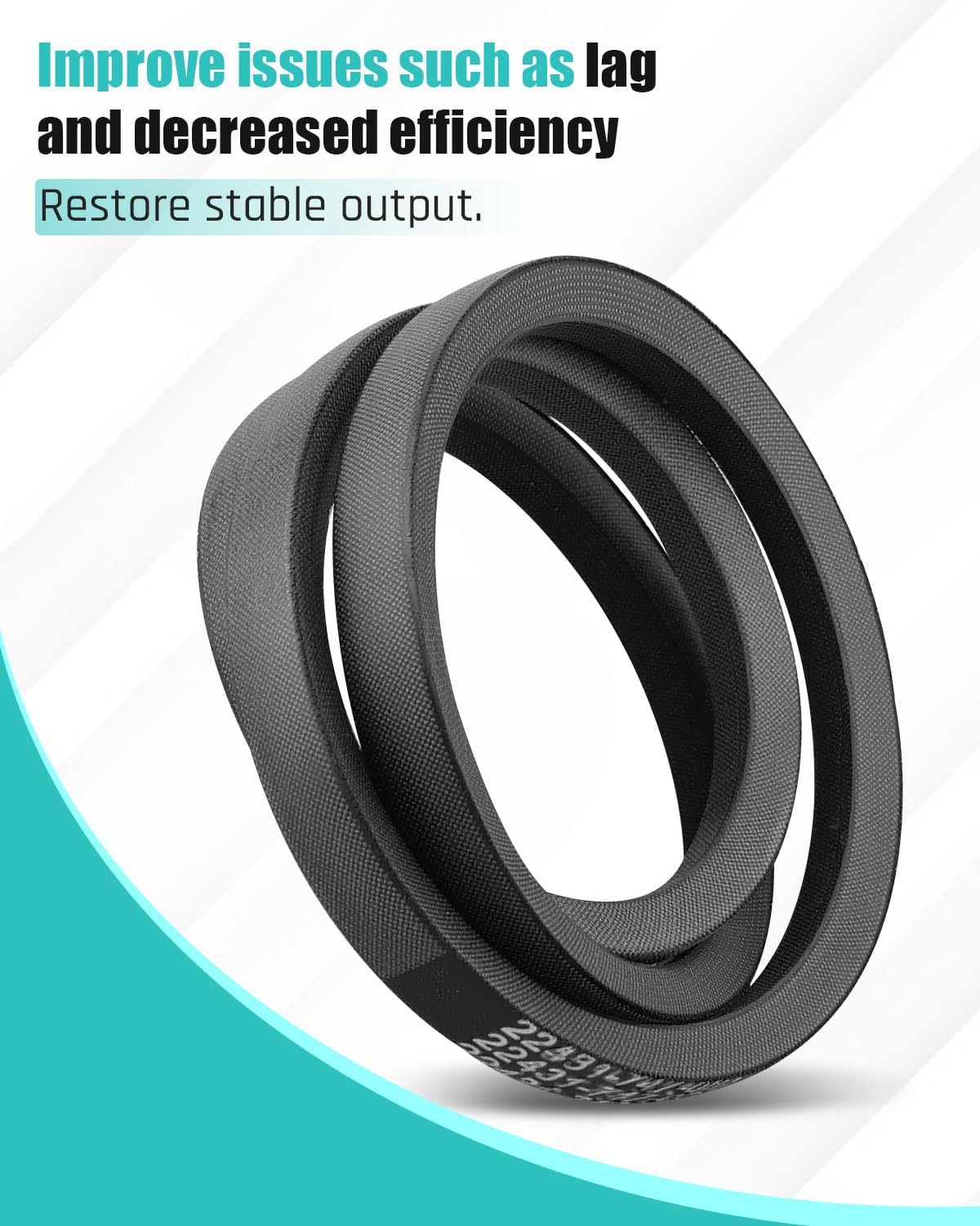 V-Belt Fit for Honda HS521 HS621 Snow Blower, Replace 22431-747-003, High-Strength Deck Drive Belt for Snow Thrower Models