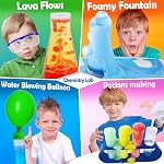UNGLINGA 60+ Science Experiment Kits for Kids Boys Girls Toys Gifts | STEM Activities, Educational Project, Chemistry Set, Erupting Volcano, Colour Reaction