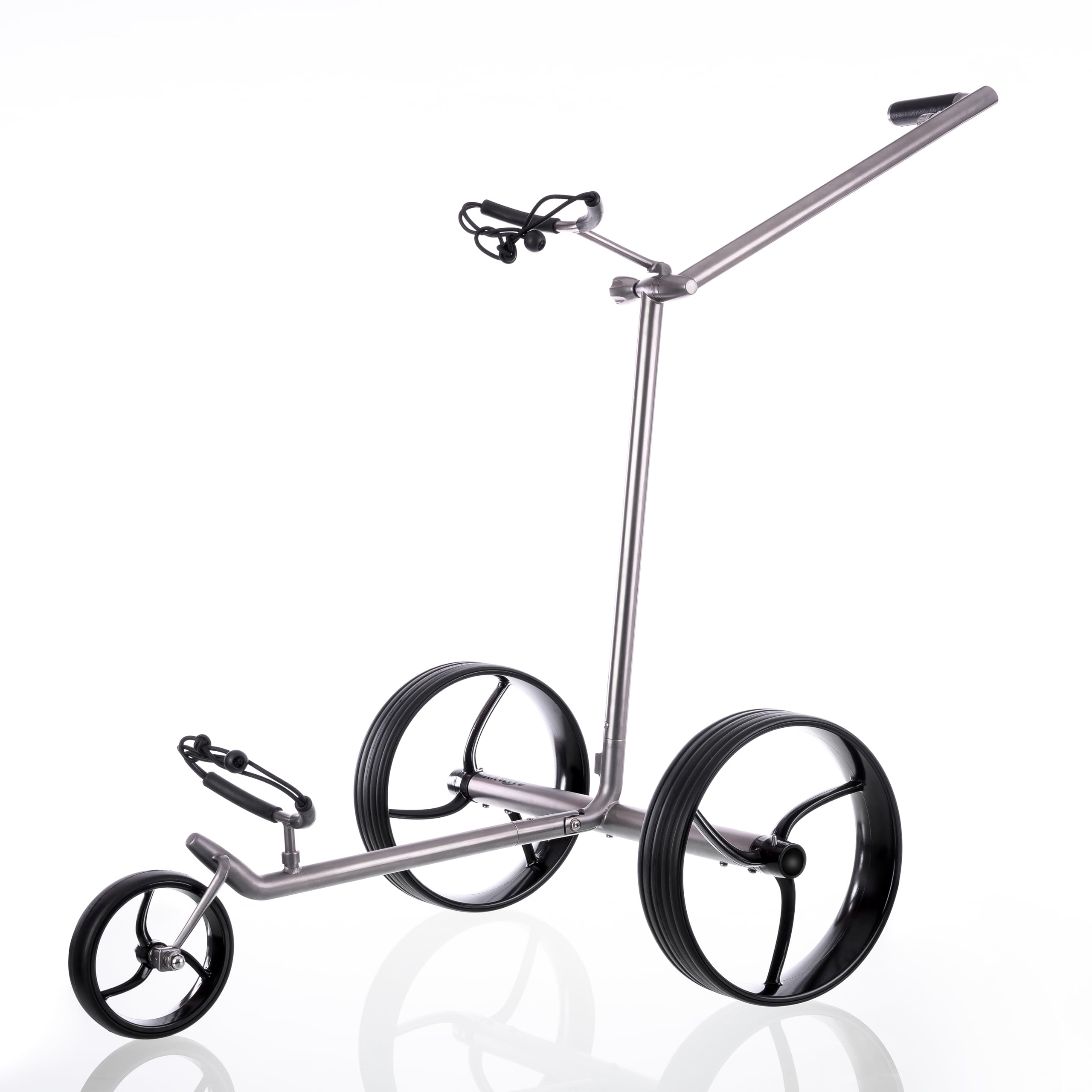 Galaxy Titan Elektro Golf Trolley – Ultraleicht (5,8 kg) – Titanrahmen, Lithium 36-Loch Akku, magnetische Parkbremse, Rückwärtsgang, inkl. Tasche & Zubehör