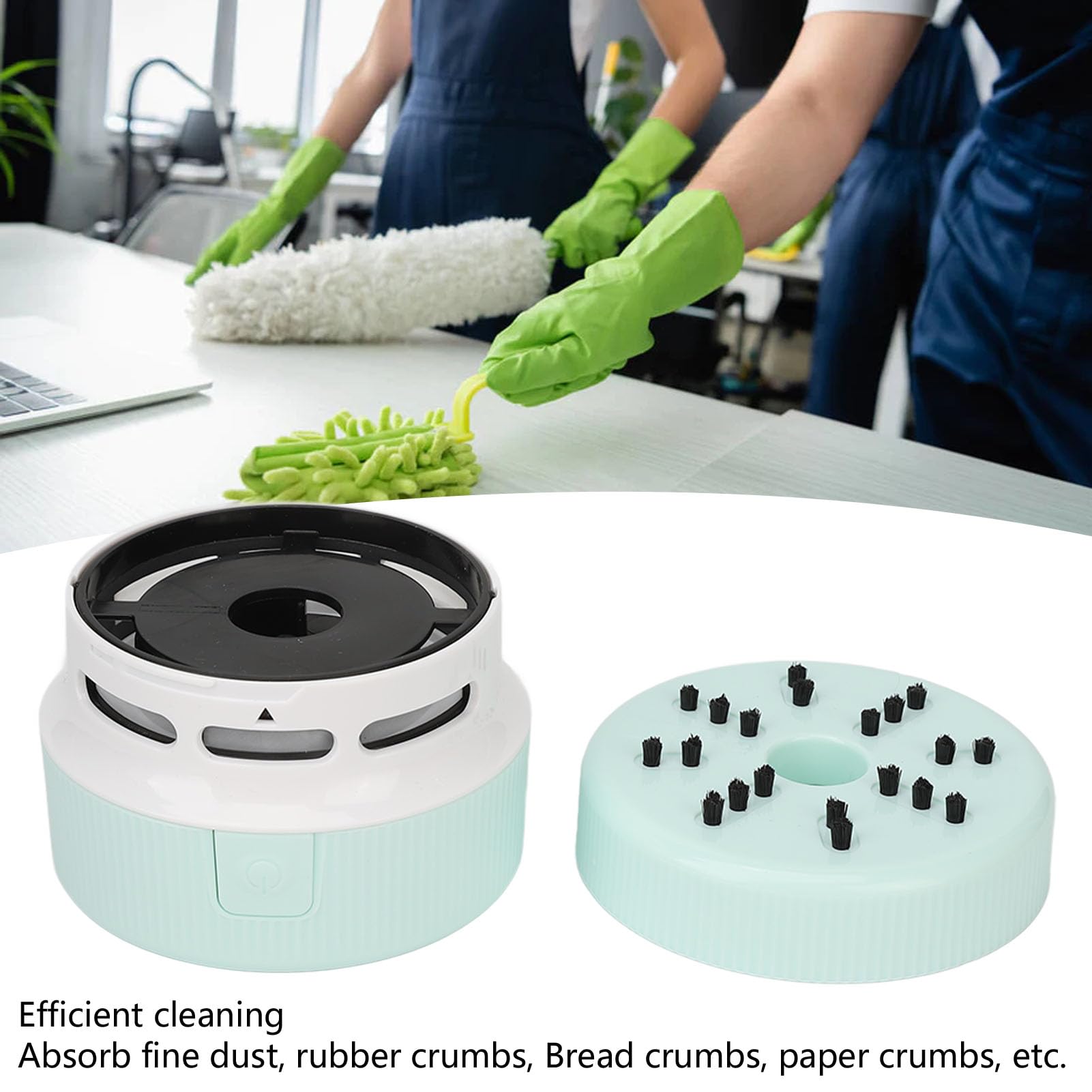 Mini Aspirateur De Bureau Pour Enfants - Nettoyeur De Table Pour Gommes Et Miettes, Vert