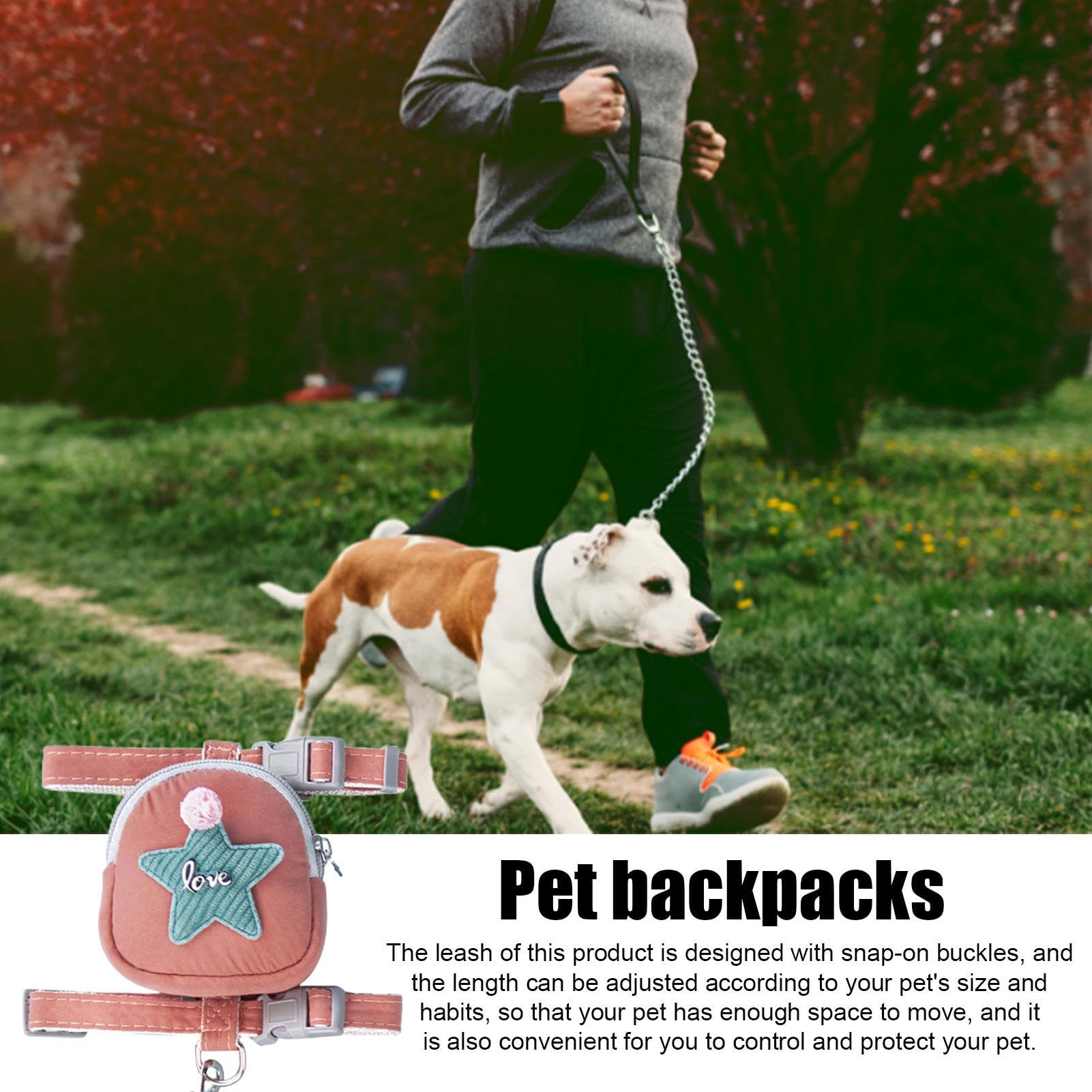 Zankie arnés Mochila para Perro - Mochila con arnés para Perros y Gatos con Correas Ajustables,Ropa para Perros Decoración para Mascotas para Caminatas diarias, Caminatas, Entrenamiento