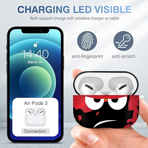 Miniatura 10 de Youtec Funda compatible con Airpods Pro de 2 generación con cordón, funda para Airpods portátil y a prueba de golpes para mujeres y hombres,