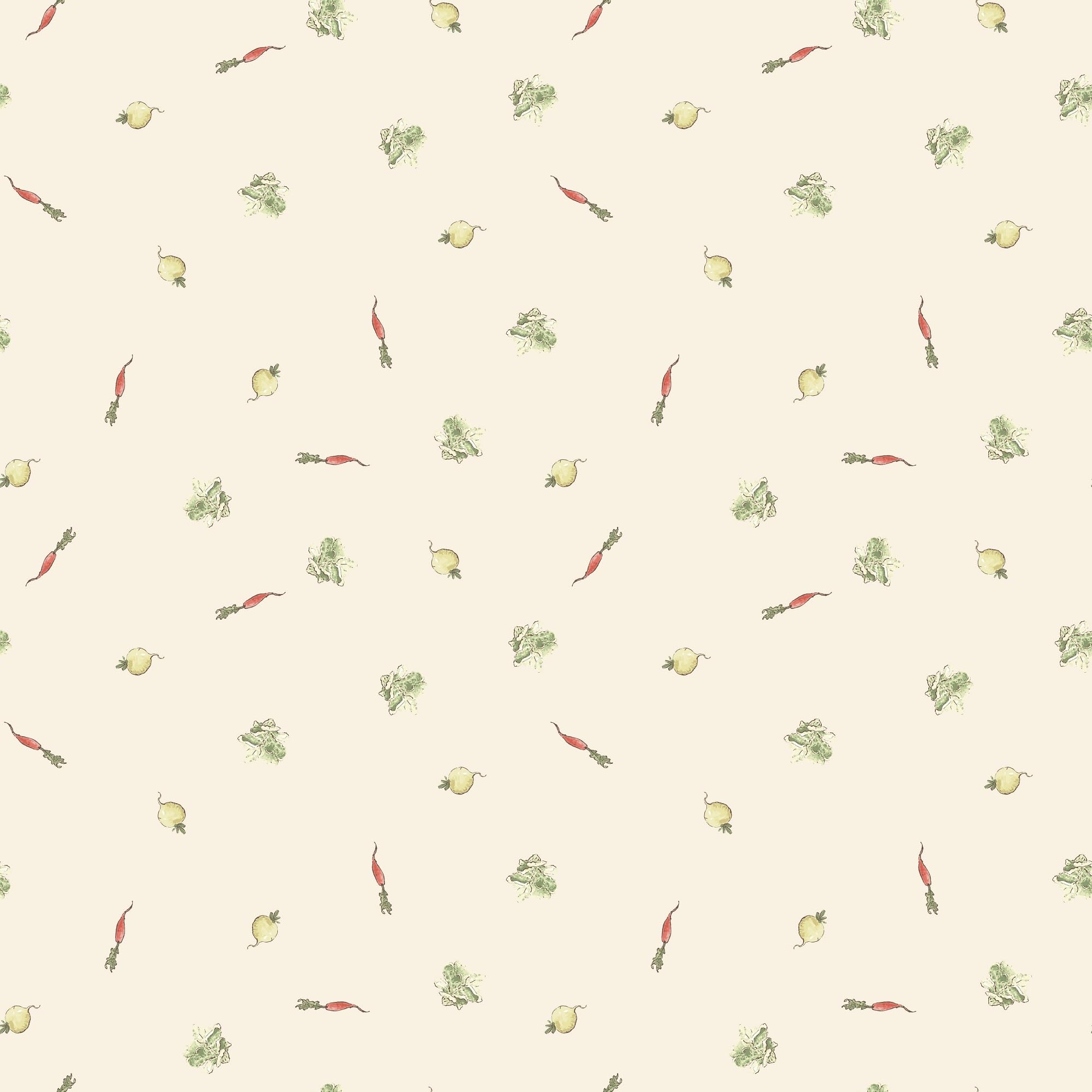 The Tale of Peter Rabbit Veggies Cream Fabric
