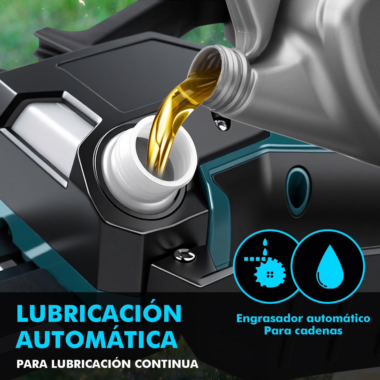 Mini Motosierra Batería 8 Pulgadas, Motosierra para Makita batería 18 V, 600W Motosierras Eléctrica con 2 cadenas, 2 placas guía, engrasador automático, para Podar Arboles de Jardinería