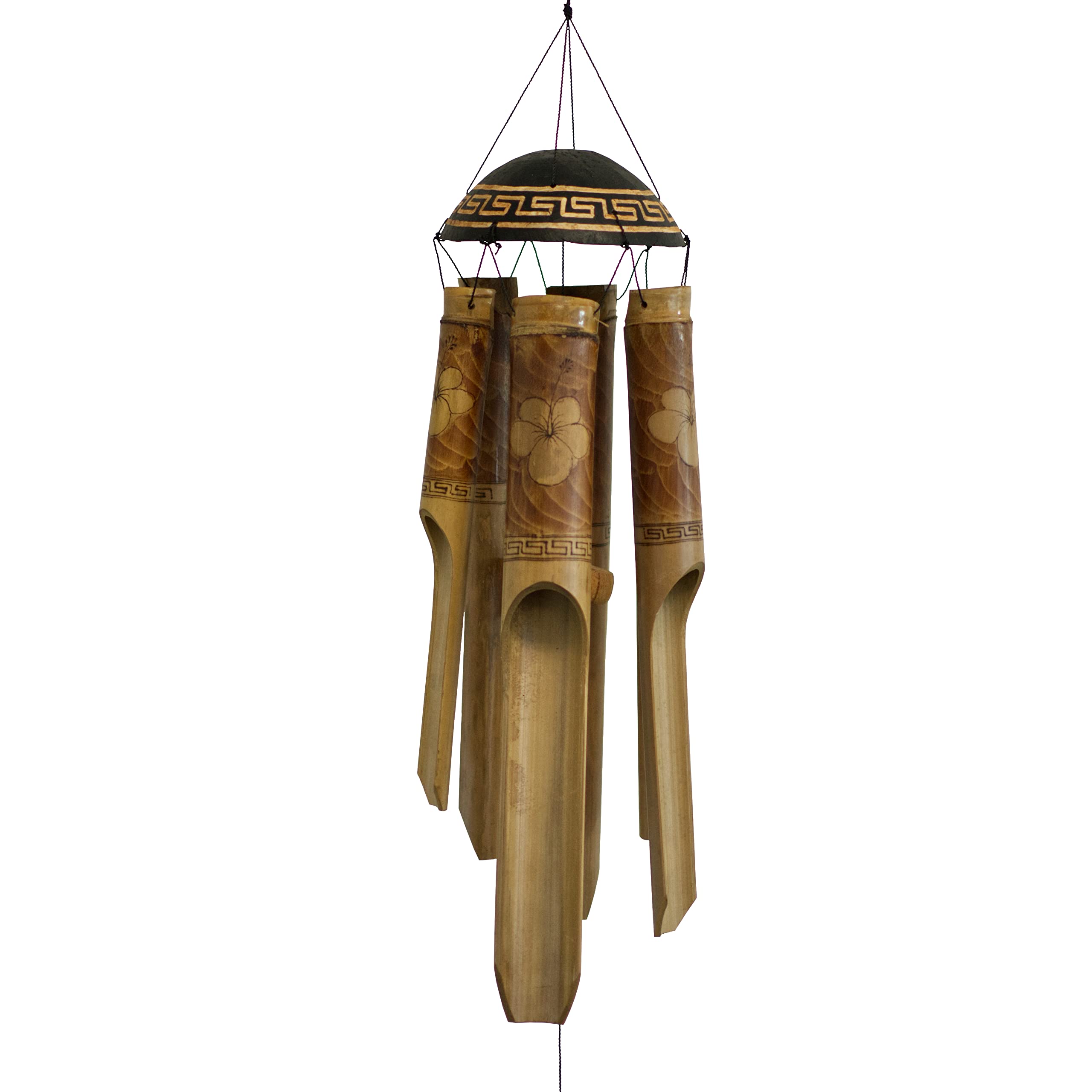 Cohasset Gifts Carillon en Bambou Small Design en Acier Inoxydable à la Main.