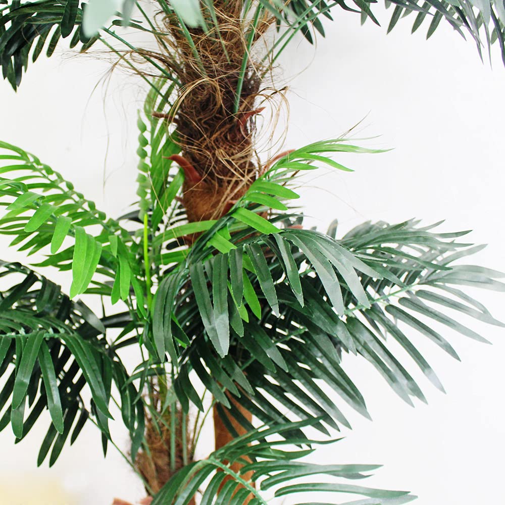 Decovego Palmizio Palma Cocco Pianta Albero Artificiale 170cm Legno Naturale
