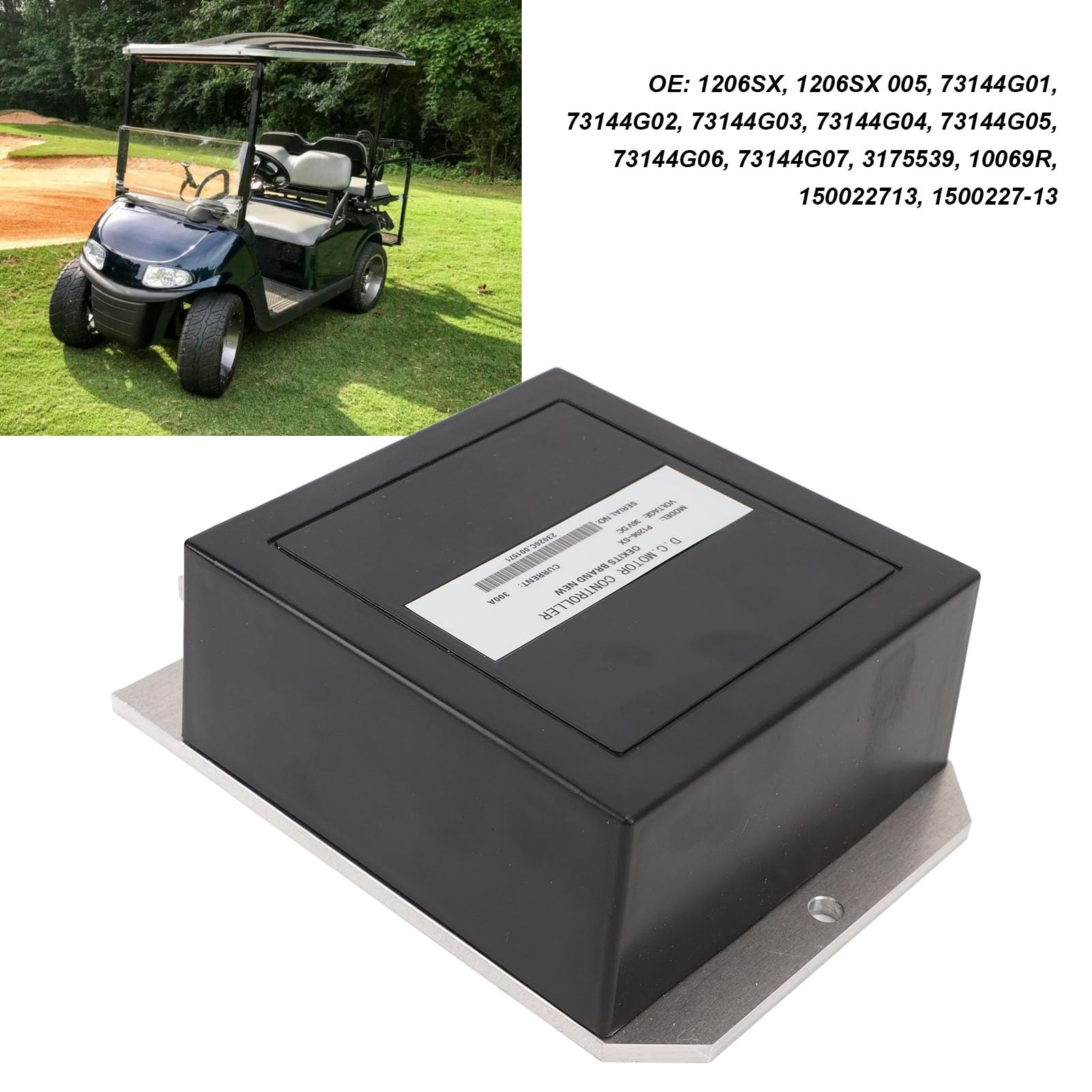 POENVFPO Kontroler Wózka, Metalowy Plastikowy Sterownik Silnika Wózka 36VDC 300A 9 Pinów 5 Zacisków, Nie Wymaga Programowania, Zamiennik Medalisty E Z GO TXT 1995 2000