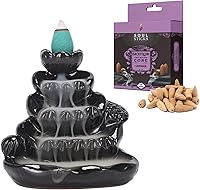 Vista 7 de SOUL STICKS Soporte de incienso de reflujo fuente de cascada para el hogar, oficina, yoga, decoración de habitación y aromaterapia con 1 paquete