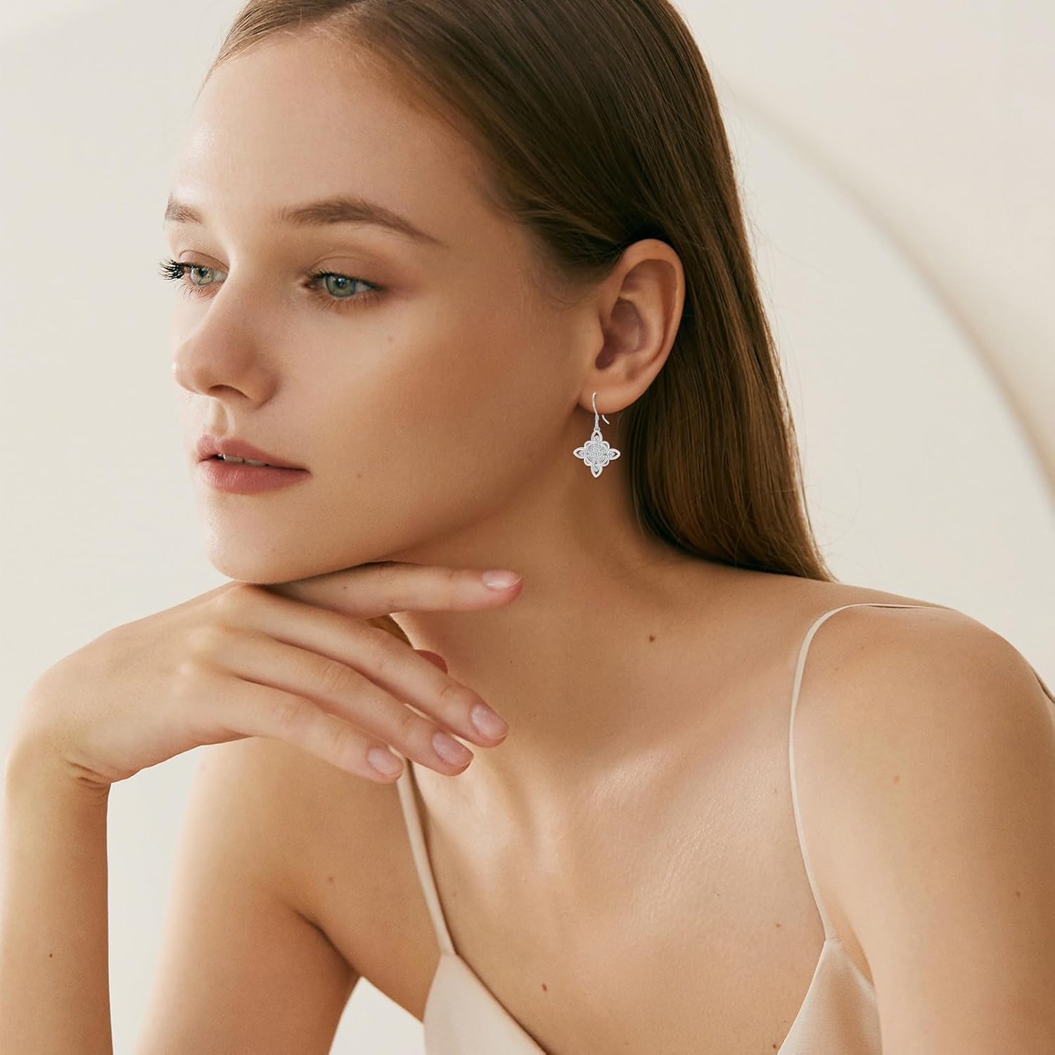 Celtic Witches Knot Sterling Silver Witch Earrings - Abalone Shell Birthstone Drop Dangle Leverback Celtic Earrings - Mother's Day Gifts for Women, Sisters, Best Friends - Image 3