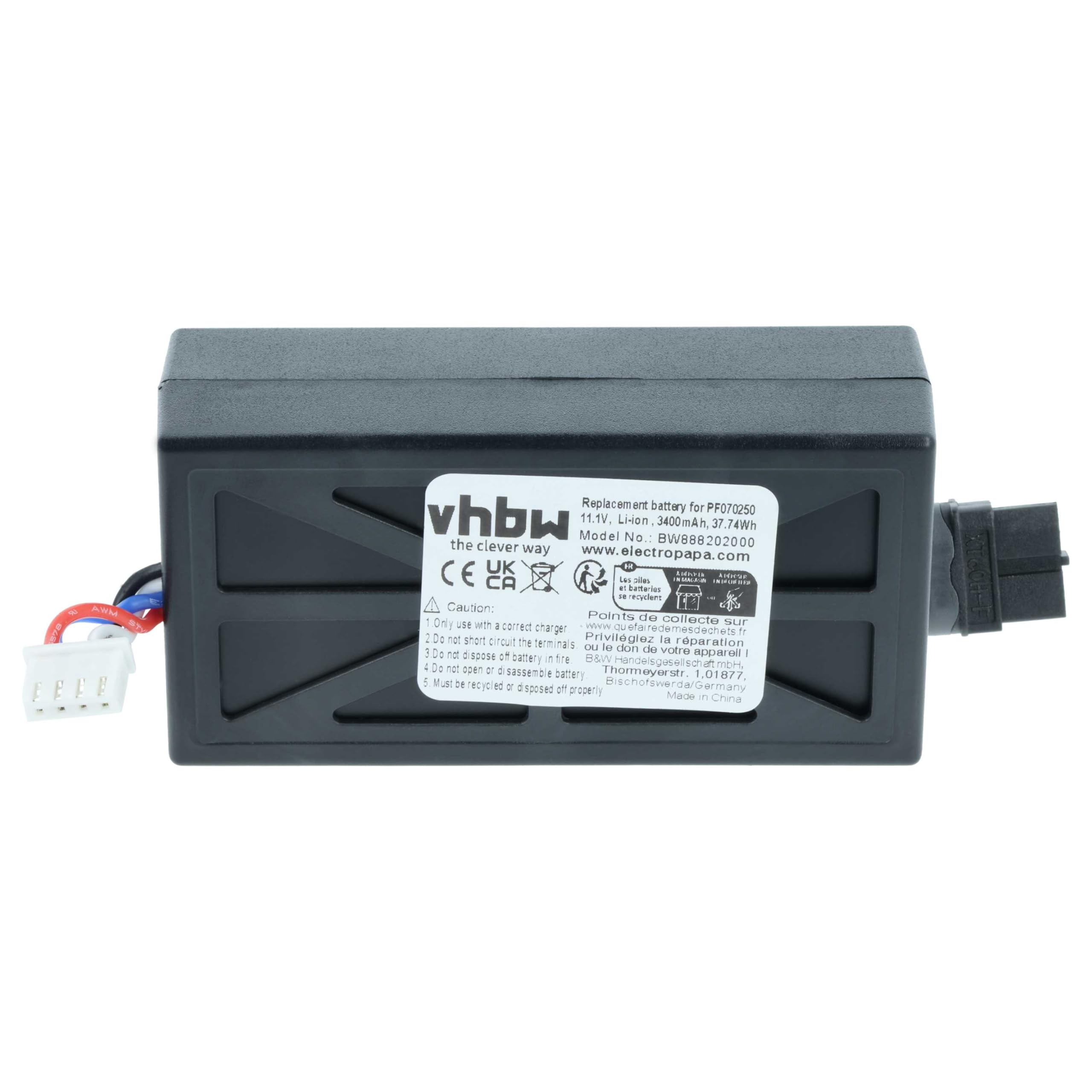 vhbw 1x batteria sostituisce Parrot PF070250 per drone quadricottero multicottero (3400mAh, 11,1V, Li-Poly)