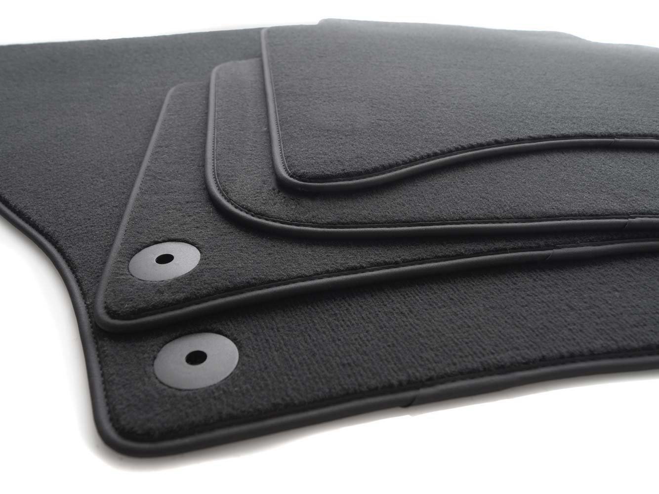 Dywaniki kh parts (welurowe premium), jakość premium, 4 sztuki, czarne