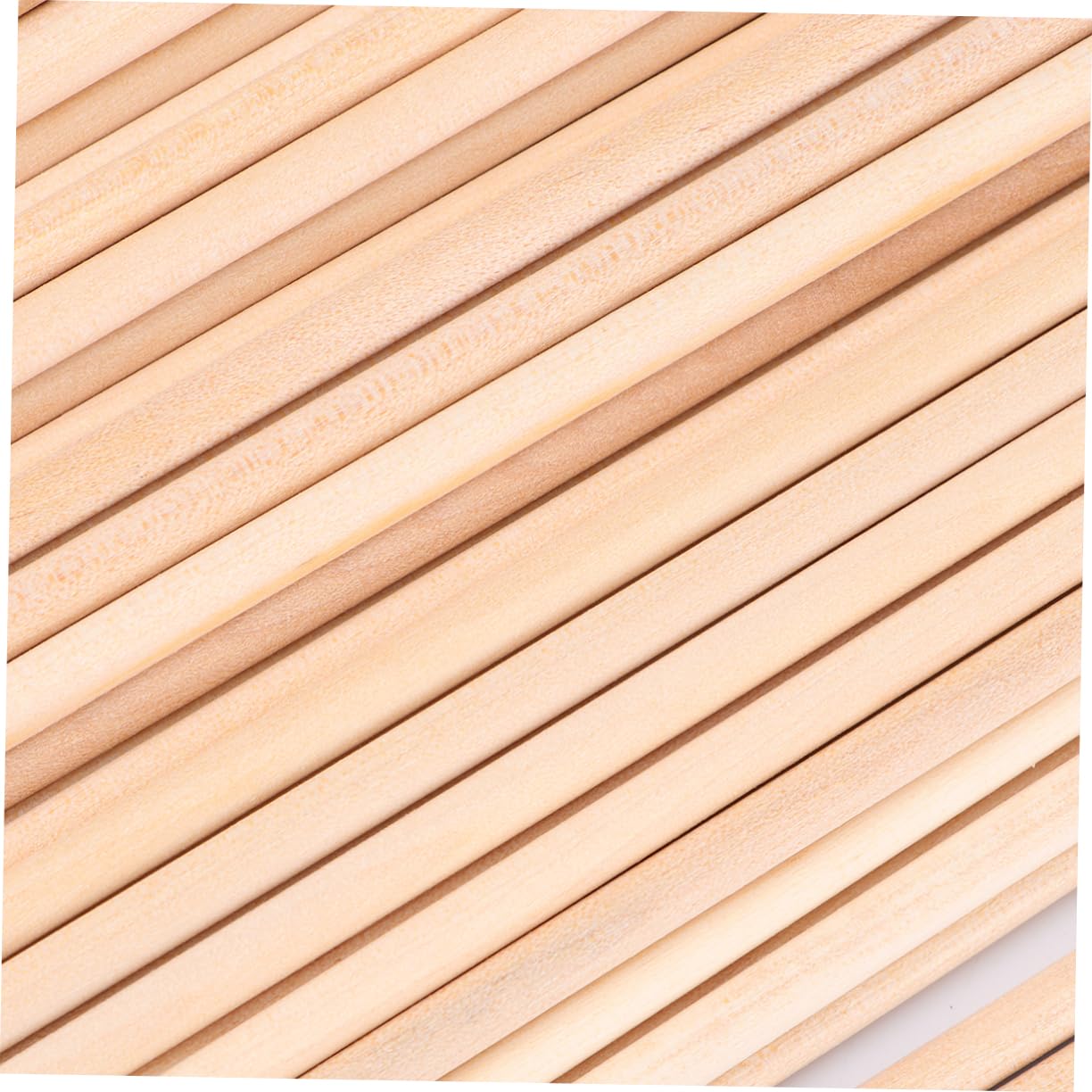 Sewroro 100pcs Wooden Craft Sticks Durable Round Dowel Rods for DIY Woodworking Building Model Making Craft Accessory for Hobbyists and