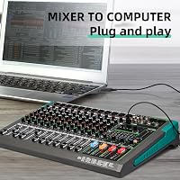 Depusheng PA12 12 csatornás DJ keverő 256 DSP effekt Bluetooth USB 48V fantom tápellátás 3