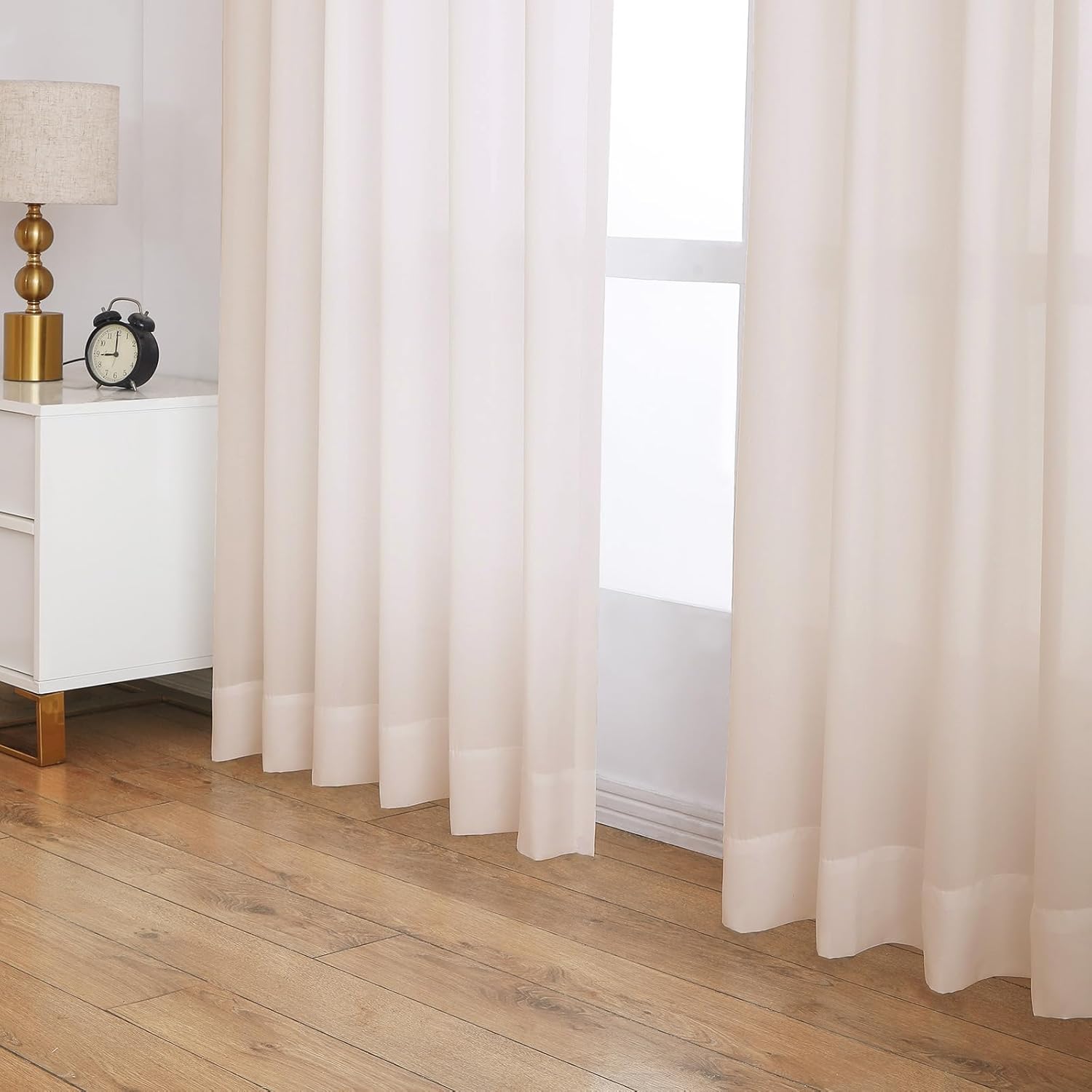 Pinch Pleated Sheer Curtain,Pink, 100 Inch Long, 2 Panels with Hooks, Light Filtering Window Drapes, Elegant Soft Home Decor for Living Room Bedroom, 150x100in