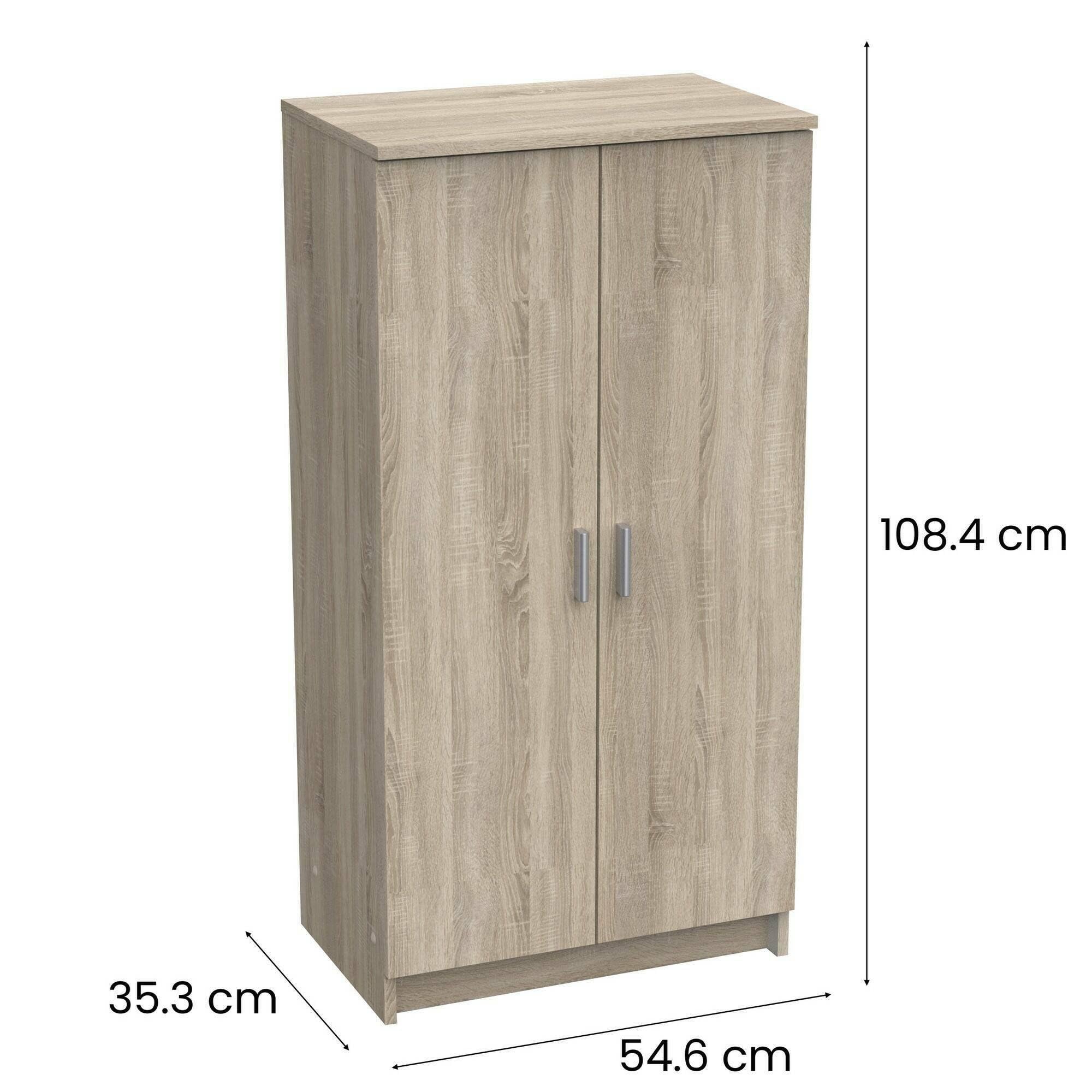 Scarpiera Dmora Altais 90x36x46 Cm - Mobile Portascarpe Per Ingresso, Quercia, Multiuso, Salvaspazio