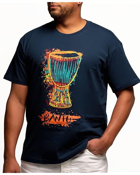 Graphic Tee for Men and Women – Inspirational Cultural Dark Blue Cotton T-Shirt – T...