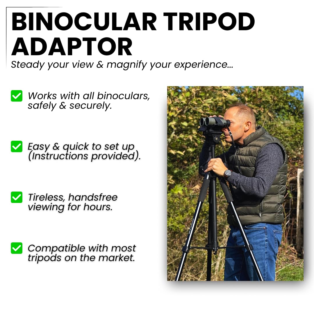 PURSUAL Adattatore universale per binocolo, 1/4-20, compatibile con tutti i treppiedi
