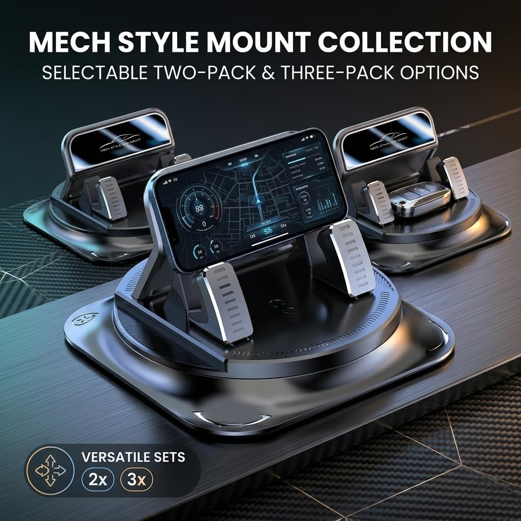Car Phone Holder with 360 Degree Rotation 2026 Dashboard Phone Mount, 1PC