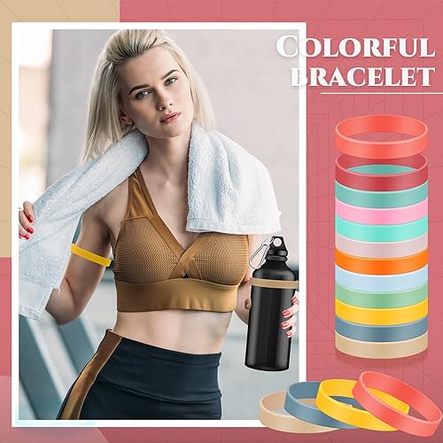 Miniatura 6 de 24 bandas elásticas de silicona de colores de 8 pulgadas, bandas elásticas de silicona de larga duración para libros, arte, envolturas de bolsas,