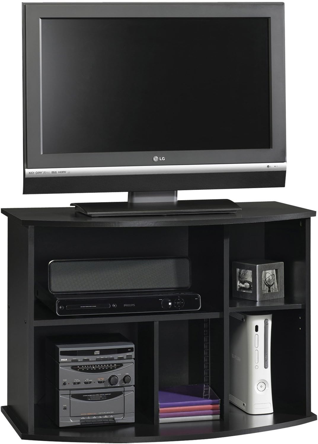 Beginnings Black Finish TV Stand Black Finish Computer