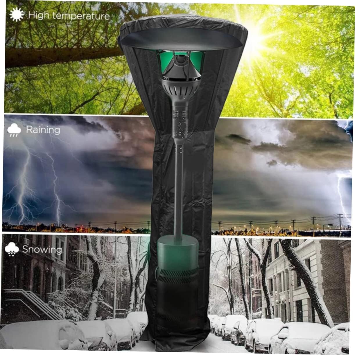 Patio Heater Cover Weatherproof Dustproof Water Resistant Heater Cover