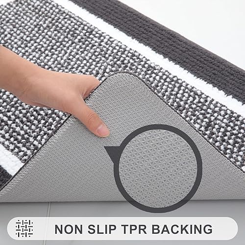 Miniatura 3 de Colorxy Tapete para puerta de interior, antideslizante, absorbente, resistente a la suciedad, duradero y de perfil bajo, tapete para entrada