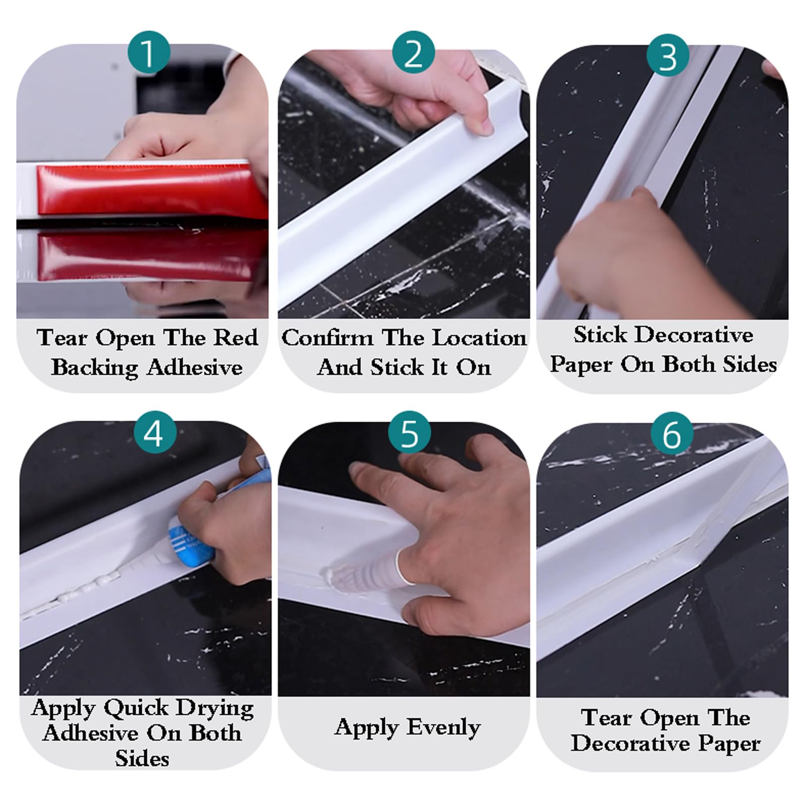 Taśma prysznicowa Ber Taśma uszczelniająca Waterof Samoprzylepna zatrzymanie wody do brodzików prysznicowych Zlewozmywak kuchenny AntiLeak file